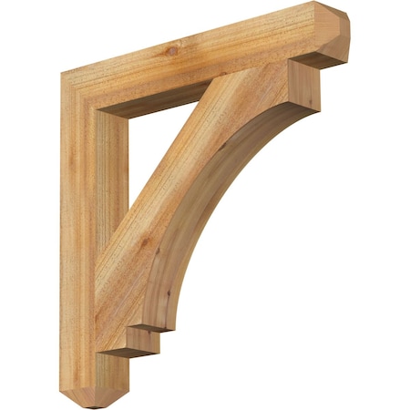 Imperial Craftsman Rough Sawn Bracket, Western Red Cedar, 4"W x 28"D x 28"H